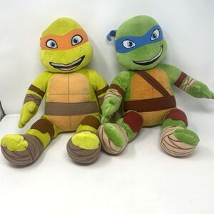 Build A Bear Teenage Mutant Ninja Turtles Plush TMNT Michelangelo & Leonardo BAB